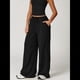thumbnail image 5 of Pantalones Deportivos Casuales Holgados de Pierna para Mujer, Rectos, de Tiro Bajo, con Bolsillos con Cordón Elástico Negro L, 5 of 7