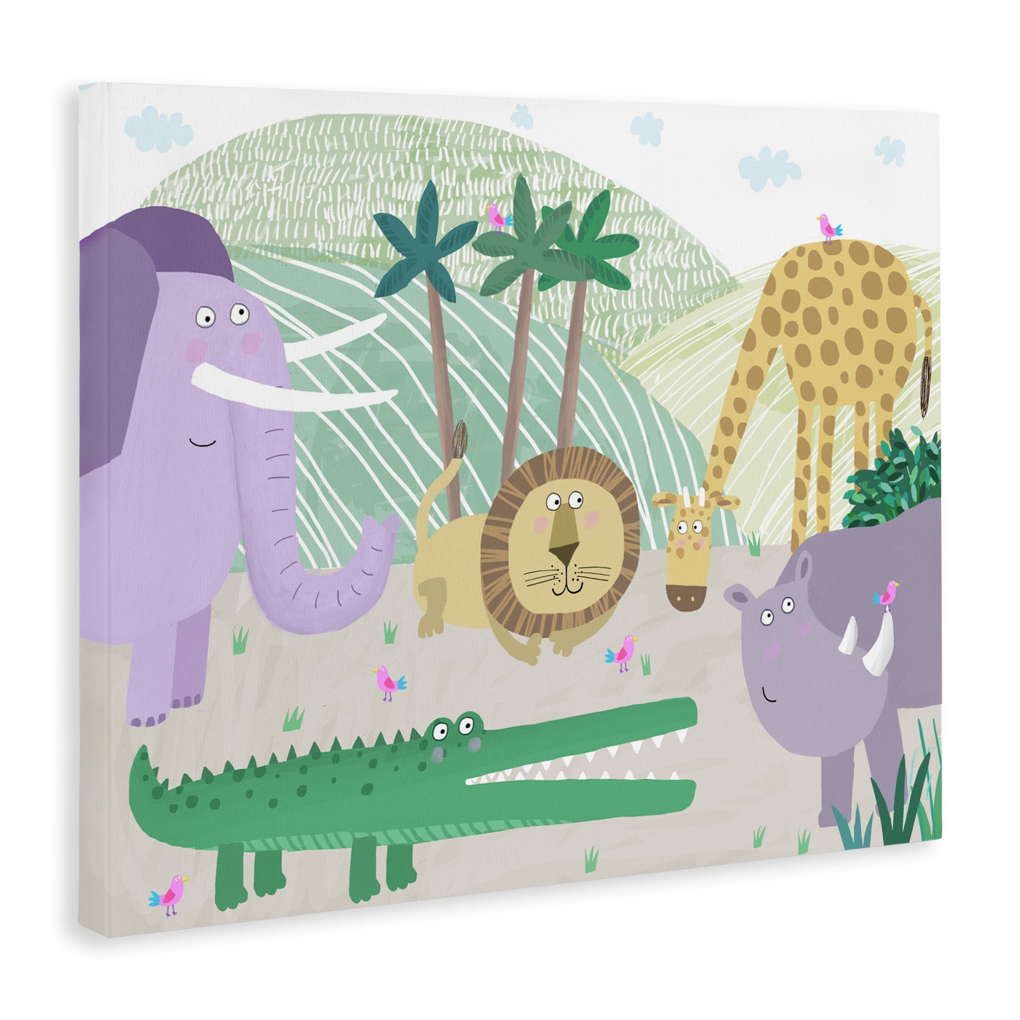 Stupell Industries Jungle Savannah Animals Canvas Wall Art, design by Carla Daly