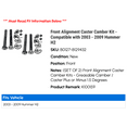 thumbnail image 2 of Front Alignment Caster Camber Kit - Compatible with 2003 - 2009 Hummer H2 2004 2005 2006 2007 2008, 2 of 3