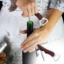 Blueek 3-in-1 Portable Wine & Beer Opener - Multifunctional Corkscrew with Foil Cutter, Stylish Stainless Steel Bar Tool for Home & Travel