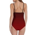 thumbnail image 3 of Itsame Womens One-Piece Swimsuit, Big Size Gradient Backless Bikini Bathing Suit Wine S-XXL, 3 of 3