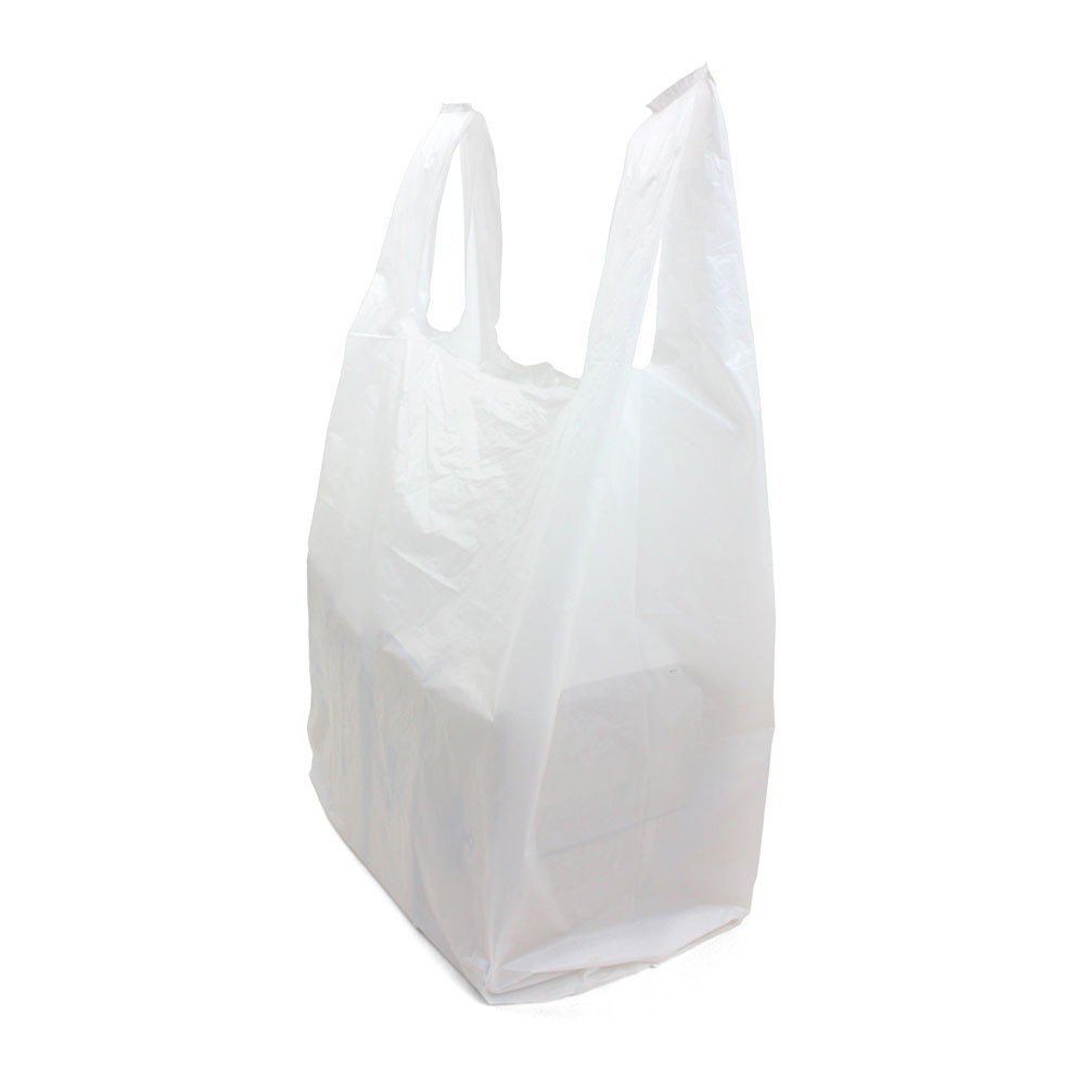 3 X 100 Blue Plastic Polythene Vest Style Carrier Bags Size 11 x 17 x 21 Shopping Gift Boutique Supermarket Cash N Carry Market Stall 