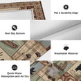 thumbnail image 5 of Brown Ethnic Outdoor Rug for Patio/Deck/Porch, Non-Slip Large Area Rug 4 x 6 Ft, Black Bear Paw Farmhouse Cabin Canoe Retro Plaid Indoor Outdoor Rugs Washable Area Rugs, Camping Rug Carpet Runner, 5 of 8