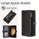 thumbnail image 2 of Artificial Leather Wallet Mobile Phone Case For Samsung S23 S23PLUS Zipper Flip Cover 2-in-1 Protective Case For Samsung S23ULTRTA Large Capacity Plug-in Card Protective Case For Samsung S22, S21, S21, 2 of 4