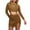 Brown, variant on 2 Piece Skirt Set Temperament Long Sleeve Slim Solid Hollow Crop Top Slit Skirt Suit Summer Outfits for Women 2025 Pink XL