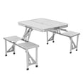 thumbnail image 1 of Mesa de picnic Nikou plegable portátil 4 asientos Aleación de aluminio plateado, 1 of 14