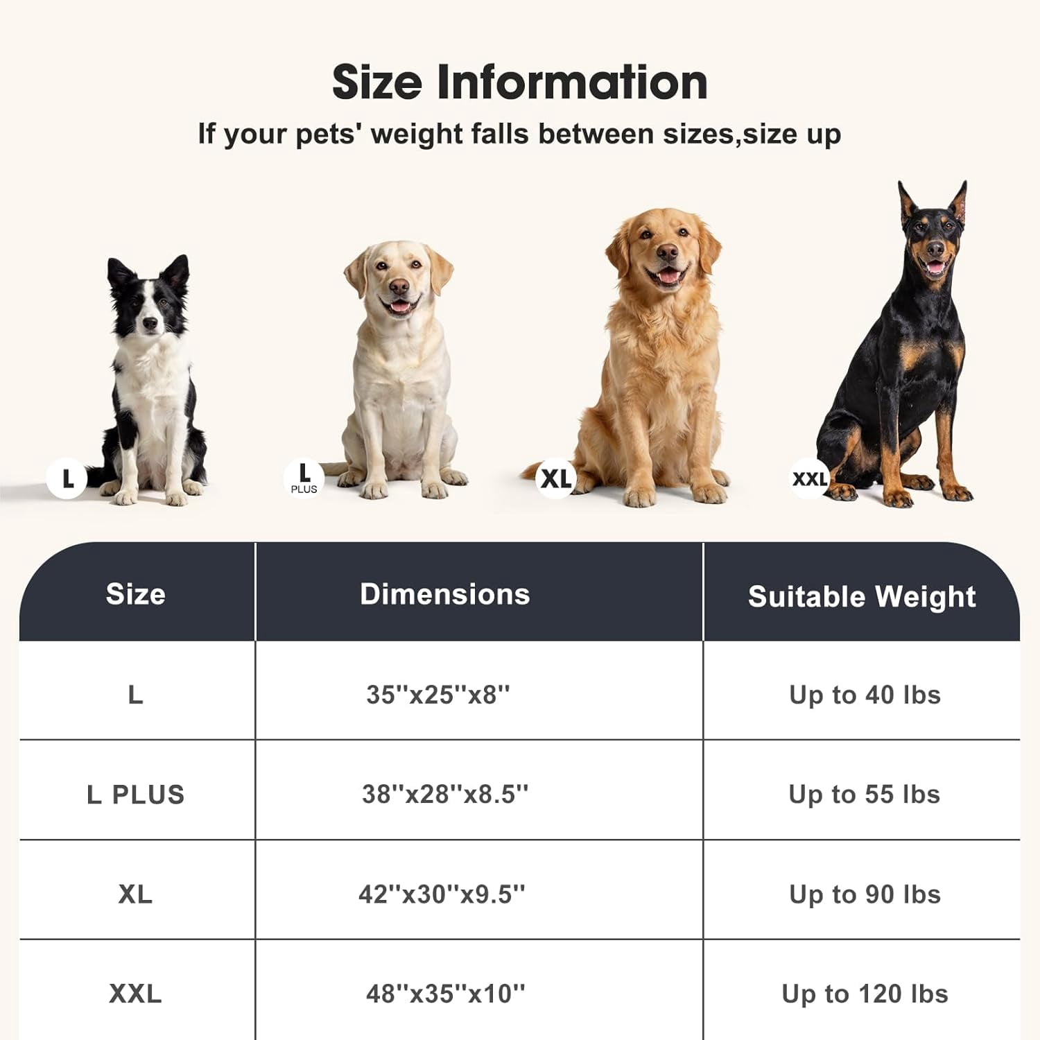Orthopedic Dog Beds Large Sized Dog, Extra Thick Supportive Comfort Pet Sofa, Ergonomic Slant Dog Couch with Removable Washable Cover, Ultra Soft Surface & Non-Slip Bottom, Light Grey, 38"