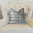 thumbnail image 2 of Plutus 20" x 26" Silverton Artificial Leather Luxury Throw Pillow in Silver, 2 of 3