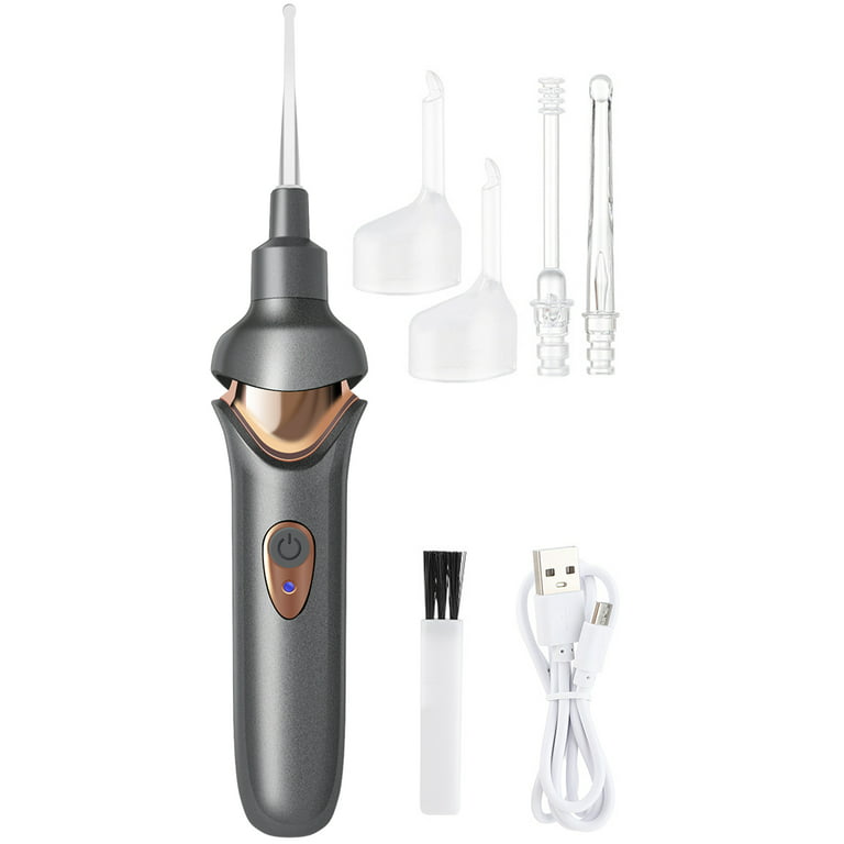 Ear-Wax-Vacuum Ear Water Remover Kit 5 Levels Electric Ear Vacuum Wax  Remover USB Charge Ear Suction Ear Wax Removal Soft Earwax Removal Kit Ear  Wax Suction Vacuum Ear Suction Vacuum For Adults