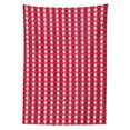 thumbnail image 2 of Argyle Tablecloth, Abstract Pattern with Rhombuses and Crossing Lines in Tones, Rectangle Satin Table Cover Accent for Dining Room and Kitchen, 52" X 70", Pearl Raspberry, by Ambesonne, 2 of 2