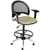 OFM Moon Swivel Chair with Arms and Drafting Kit