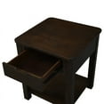 thumbnail image 5 of Nmkwnr Wood End Table with Drawer and Bottom Shelf, Side Table for Living Room, Office, Dark Brown, 5 of 6