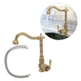 thumbnail image 3 of Antique Brass Kitchen Faucet, 360 Degree Rotation G1/2 Leak Proof Single Handle Kitchen Faucet  for Household, 3 of 8