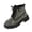 Black #039, variant on Combat Boots for Women Rhinestone Glitter Platform Ankle Booties Chunky Lug Sole Lace Up Party 35