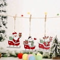 thumbnail image 7 of Vikakiooze 2022 Christmas Ornaments Ski Car Wooden Pendant Elk Elderly Ski Pendant ChristmasTree Christmas Decorations, 7 of 7