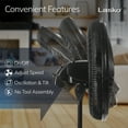 thumbnail image 5 of Lasko Elegance & Performance 18" 3-Speed Oscillating Pedestal Fan, Black, 1827, 5 of 11