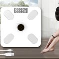 thumbnail image 1 of HLONKSolar-Powered Smart Bathroom Scale with Bluetooth - Glass Body Composition Monitor  LED Display  and Customized App for Weight and Fitness Tracking Pink, 1 of 9