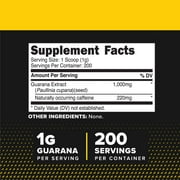 PrimaForce Guarana Powder (200g) (Unflavored) - Pure Guarana, 220 mg Natural Caffeine, 200 Servings