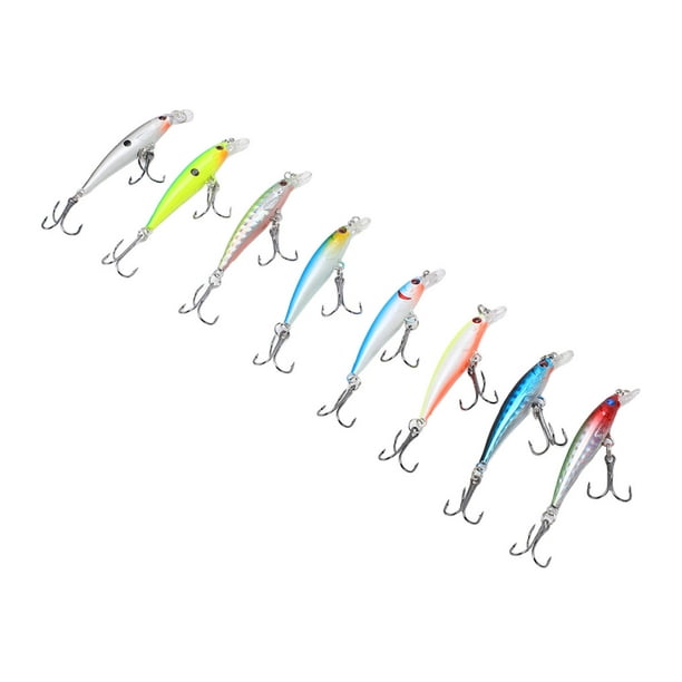 Sonew 10pcs Metal Shiny Spoon Bait Hard Lures with Hook Fishing Tackle  Accessory, Metal Lures, Sequins Lures 