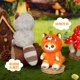 thumbnail image 5 of Muñeco de peluche con colgante de zorro mapache y cola grande, auténtico gato Mofusand, Fushandi, decoración para bolso, 5 of 5