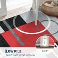 thumbnail image 5 of 2025 Washable Runner Rug 10x13 Modern Circle Rugs Runner Non Slip Low Pile Rug for Hallway Soft Long Rugs Indoor Floor Carpet for Kitchen Bedroom Entryway, Red, 5 of 8