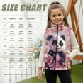thumbnail image 7 of Pzuqiu Panda Girls Sleeveless Vests Size 5-6 Fall Winter Clothes Versatile Warm Zipper Winter Sleeveless Jacket with Pockets Wind Proof Fall Outfits Fashion Clothing for Girls, 7 of 7