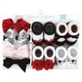 thumbnail image 2 of Hudson Baby Infant Girl Headband and Socks Giftset, Black Toile, One Size, 2 of 6