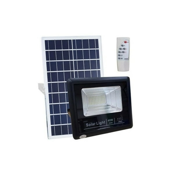 Panel solar con luz solar de 60 W con control remoto IP67 a prueba de agua
