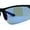 Black Blue Blue Mirror, variant on Mens Color Mirror Baseball Half Rim Wrap Plastic Sport Sunglasses Black Blue Mirror