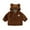 Brown, variant on CYRBOKO Boys Fleece Zipper Jackets, Thermal Panda Ears Long Sleeve Winter Hooded Outerwear Black Size 5 T
