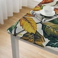 thumbnail image 5 of BANET  Autumn Essentials Fall Foliage Bordered Fabric Thanksgiving Tablecloth, Changing Leaves Easy Care Stain Proof, Wrinkle Resistant Tablecloth white, 5 of 8