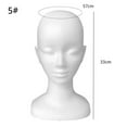 thumbnail image 6 of Glasses Display Stand Female Head Model Hairpieces Stand Holder Foam Wig Head Styrofoam Mannequin Head Foam Mannequin Head Model 8, 6 of 8