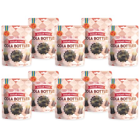 Candy People Sugar-Free Swedish Cola Gummy Candy 4 Ounce – Fat Free and Gluten Free Cola Candy Sweetened with Stevia (Pack of 10)