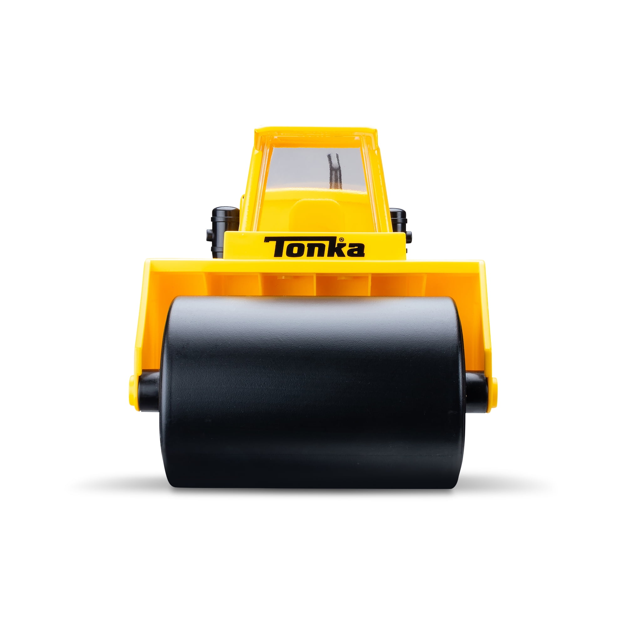 Tonka Steel Classics Steam Roller Play Vehicle, Made with Steel, Yellow Toy Truck, Boys and Girls,  Ages 3+,