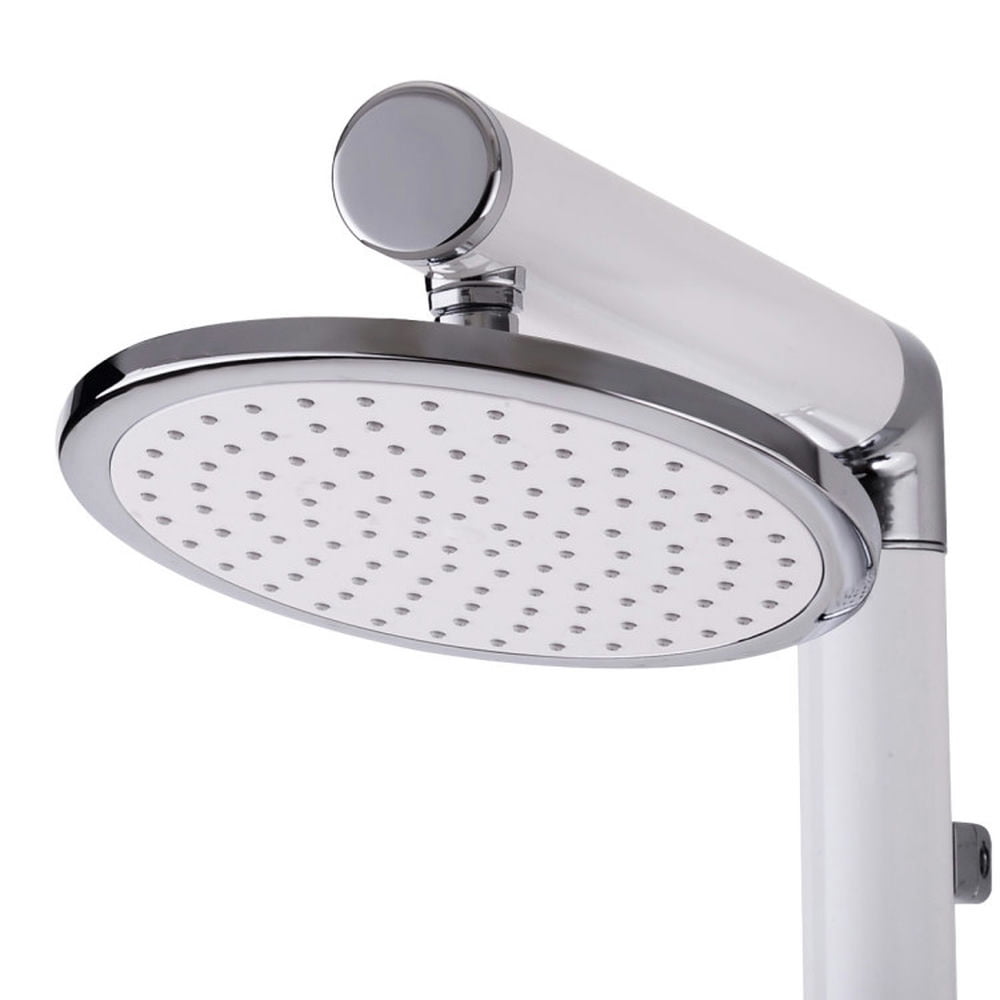 Finihen Shower Panel, Shower Panel Tower System, 48 Inch Aluminium Alloy Shower Column with Hand and Head Shower, Silver Finihen Shower Panel, Shower Panel Tower System, 48 Inch Aluminium Alloy Shower Column with Hand and Head Shower, Silver