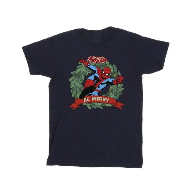 The Amazing Spider-Man T-Shirt en Coton pour Hommes « Be Merry »