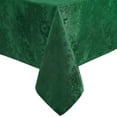 thumbnail image 2 of Elrene Home Fashions Poinsettia Elegance Jacquard Holiday Tablecloth, Green, 60" x 120" Rectangle, 2 of 3