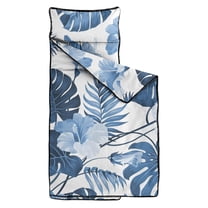 Kids Nap Mat with Pillow Quilt Toddler Sleeping Mats for Kids Preschool Young Children Tropical Leaves Botanical Kid Sleeping Bag