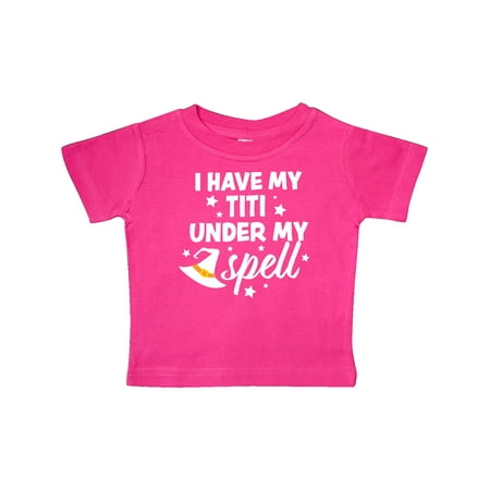 

Inktastic I Have My Titi Under My Spell with Cute Witch Hat Gift Baby Boy or Baby Girl T-Shirt