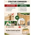 thumbnail image 3 of Timber Valley Elevated Cedar Raised Garden Bed, 48" x 24" x 32", Strong Mortise and Tenon Structure, Wooden Planter Box with Liner for Vegetables, Herbs & Flowers, 3 of 18
