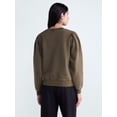 thumbnail image 3 of Scoop Women’s and Women's Plus Pleat Shoulder Sweatshirt, Sizes XS-4X, 3 of 4