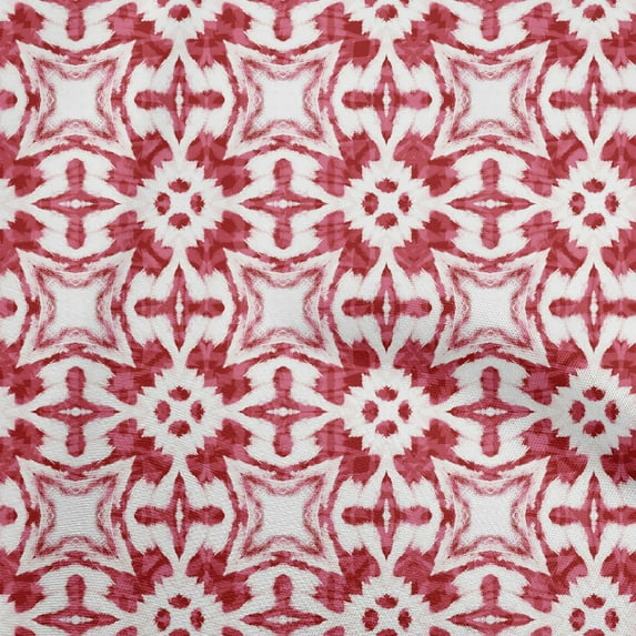 oneOone Polyester Spandex Magenta Fabric Asian Shibori Diy Clothing Quilting Fabric Print Fabric By Yard 56 Inch Wide