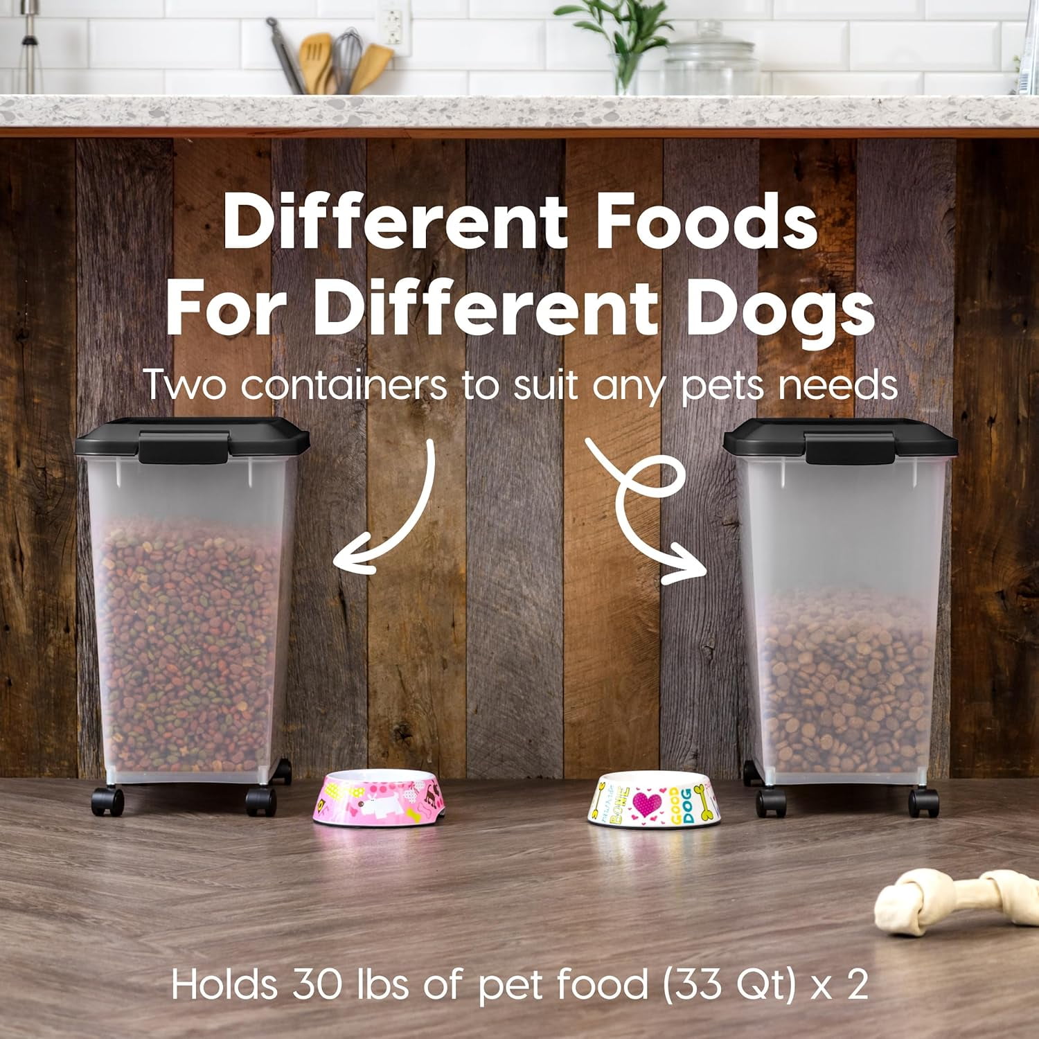 Dog food container for two dogs hotsell