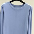 thumbnail image 5 of Womens Long Sleeve Pajama Top Loose Fit Casual Sleepwear Soft, 5 of 5