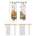 thumbnail image 6 of Fsddascl Yellow Truck Fall Blackout Curtains for Bedroom/Living Room, Thermal Insulated Kitchen Curtains, Thanksgiving Pumpkins Maple Grommet Darkening Window Treatment Drapes 27.5"x39"x2, 6 of 6