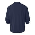 thumbnail image 5 of Long Sleeve Polo Sweaters for Men Classic Button Golf Shirt Casual Collared Thermal Work Pullover Tops Navy S, 5 of 5