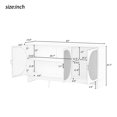 thumbnail image 6 of Rattan Storage Cabinet with Doors, Freestanding Accent Cabinet Modern Rattan Buffet Cabinet with Adjustable Shelves Rattan Sideboard for Dining Room, Hallway, 6 of 9