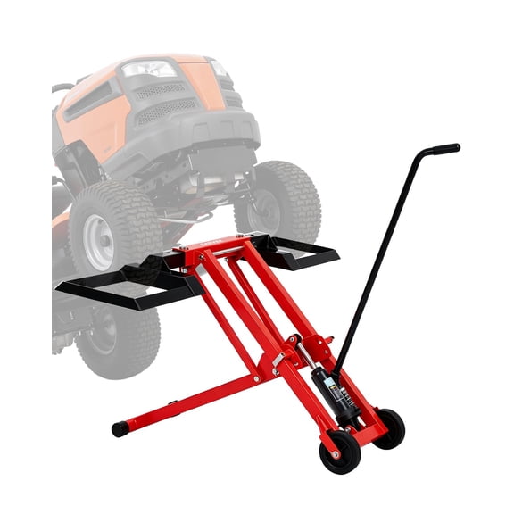 Boupower 500 Lb Zero Turn Mower Lift with Hydraulic Jack, Adjustable Lawn Mower Jack for Tractors, Zero Turn Mowers, Foldable Carbon Steel