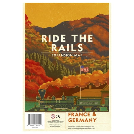 Capstone Games: Ride the Rails: France & Germany - Expansion to Ride The Rails Strategy Board Game, 3-5 Players, Ages 12+, 60 Min Game Play