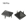 thumbnail image 3 of Unique Bargains 100 Sets Spike Rivet 10x7mm Pyramid Rapid Rivet Studs Square Spikes, Gun-black, 3 of 7